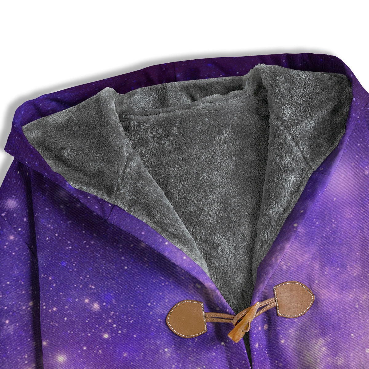 Galaxy Space Purple Stardust Cloud Print Men's Windbreaker Jacket-grizzshop