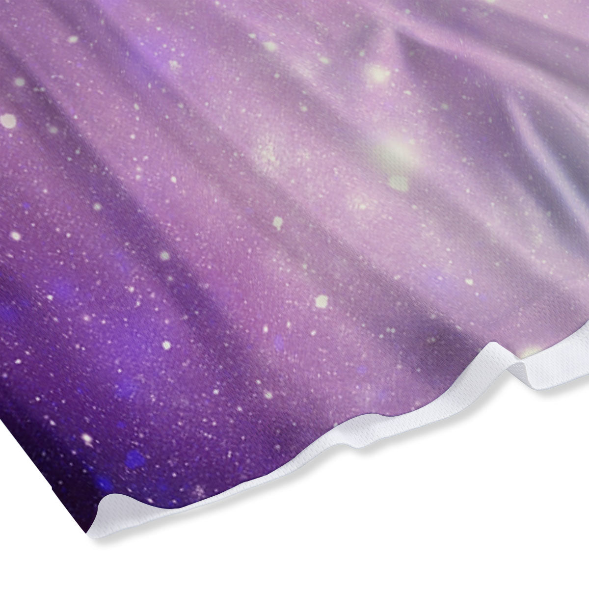 Galaxy Space Purple Stardust Cloud Print Mesh Shorts