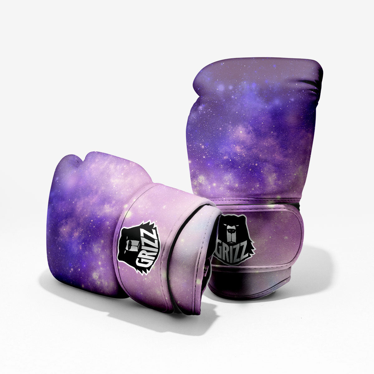 Galaxy Space Purple Stardust Cloud Print Pro Boxing Glove