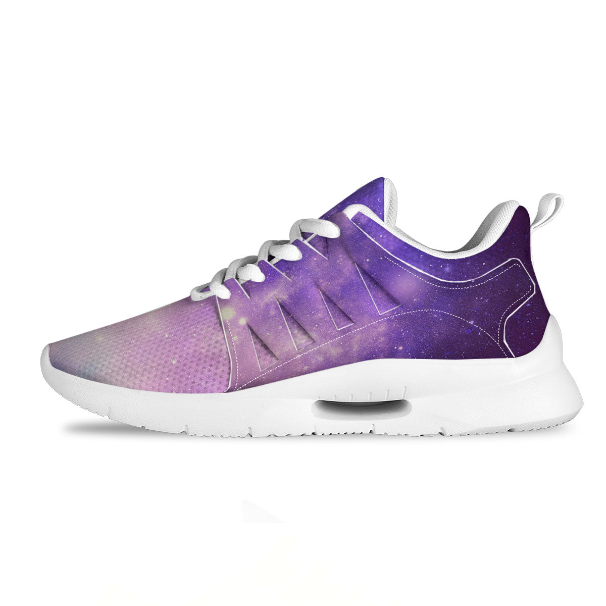 Galaxy Space Purple Stardust Cloud Print Tennis Shoes-grizzshop