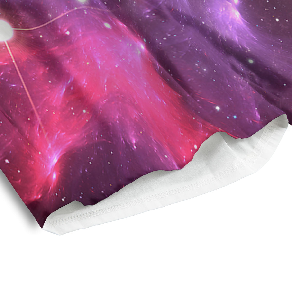Galaxy Space Purple Starfield Print Men's Athletic Shorts
