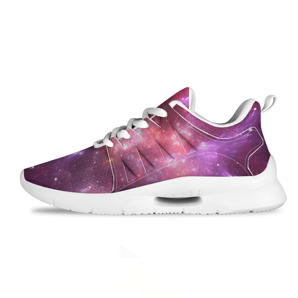 Galaxy Space Purple Starfield Print Tennis Shoes-grizzshop