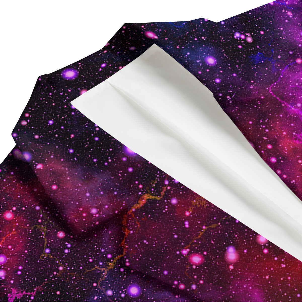 Galaxy Space Red Purple Nebula Print Men's Blazer-grizzshop