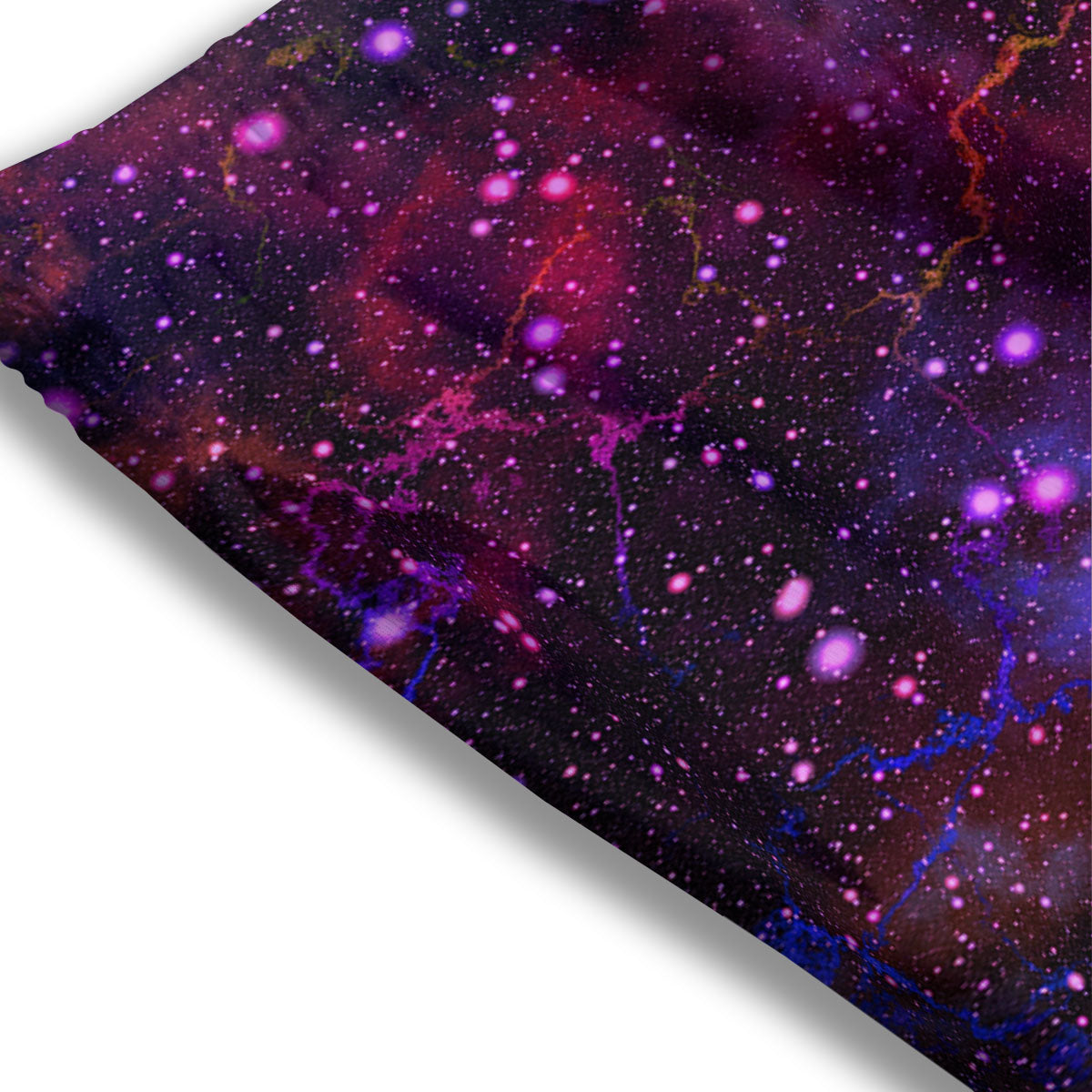 Galaxy Space Red Purple Nebula Print Mesh Shorts
