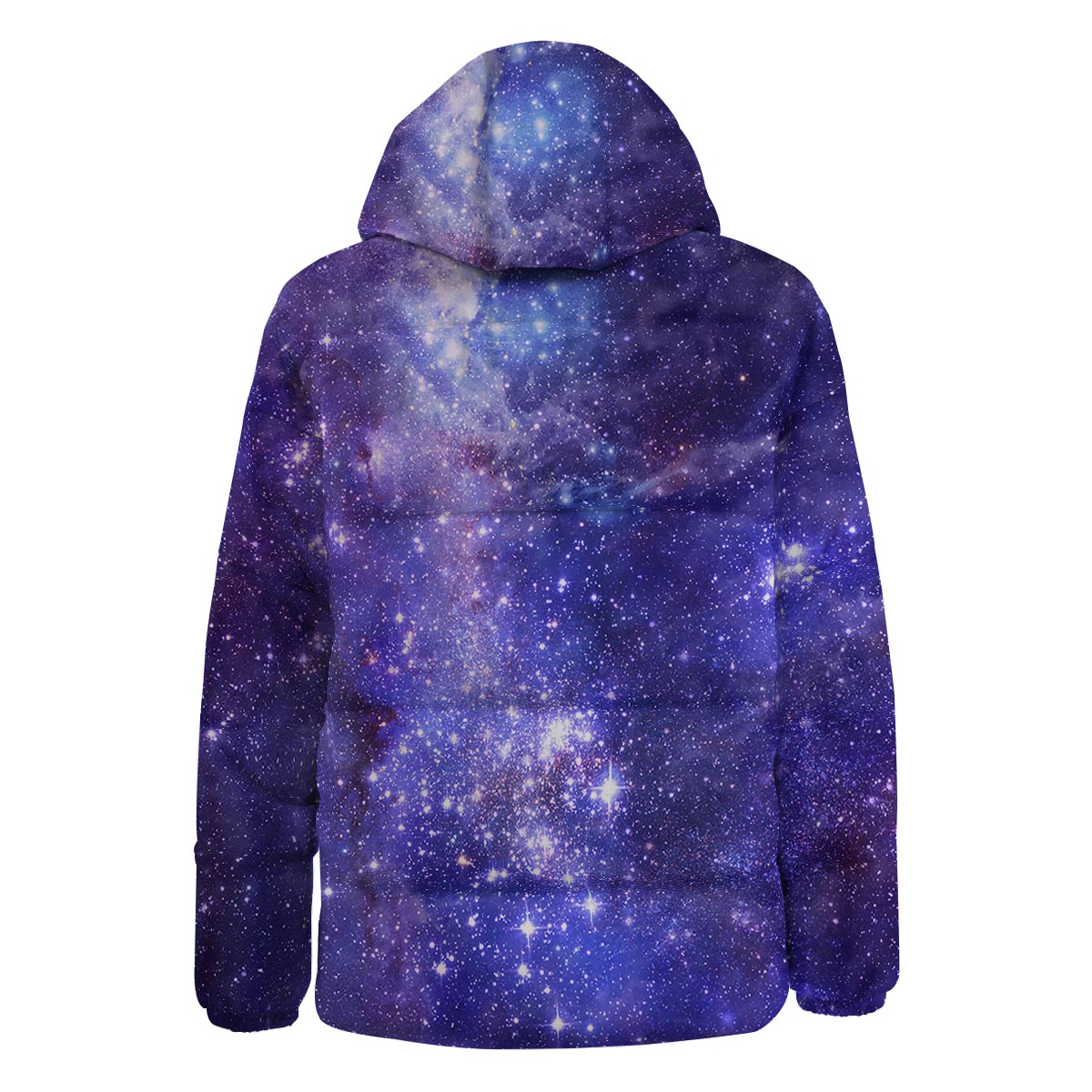 Galaxy Space Starfield Nebula Print Down Jacket-grizzshop