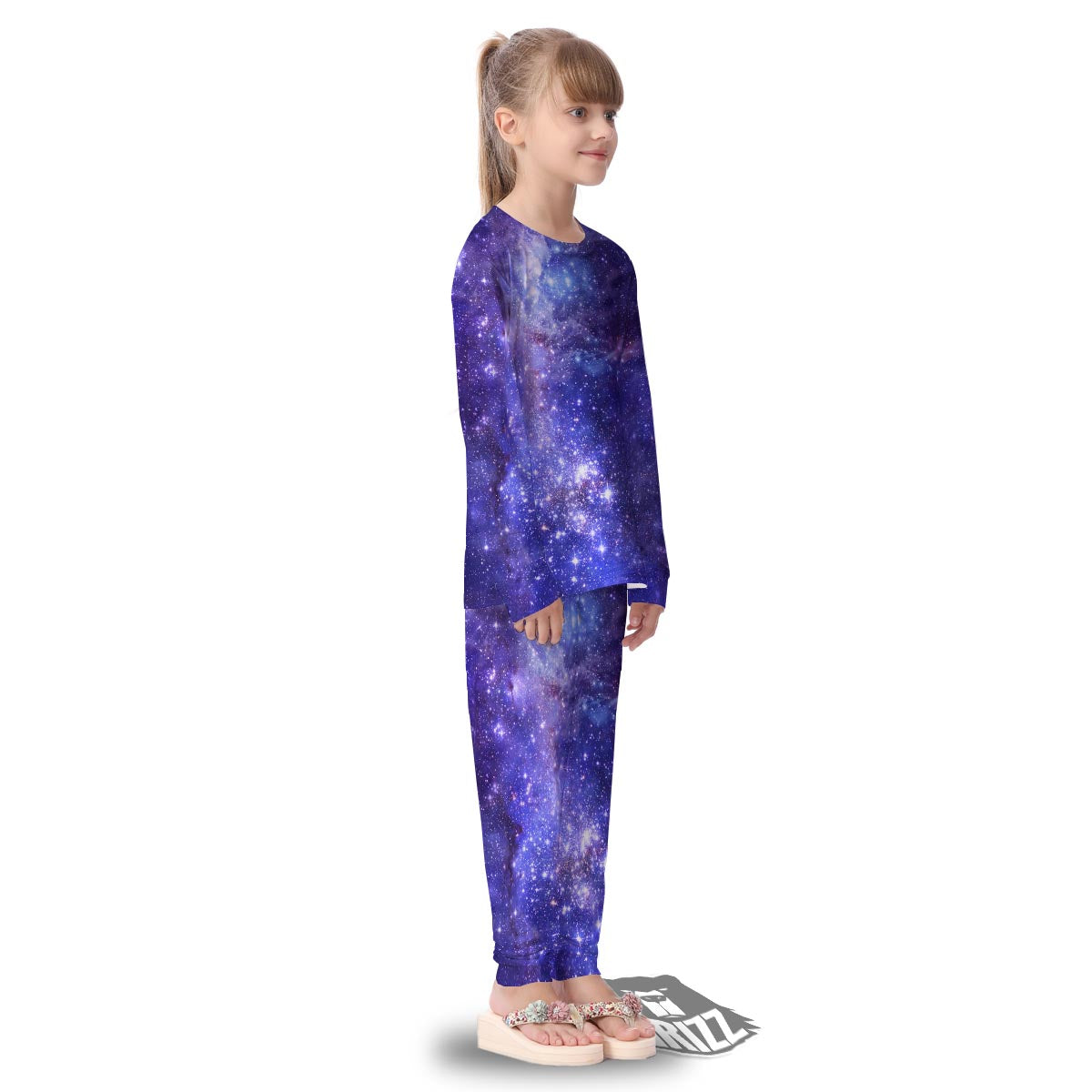 Galaxy Space Starfield Nebula Print Kid's Pajamas-grizzshop