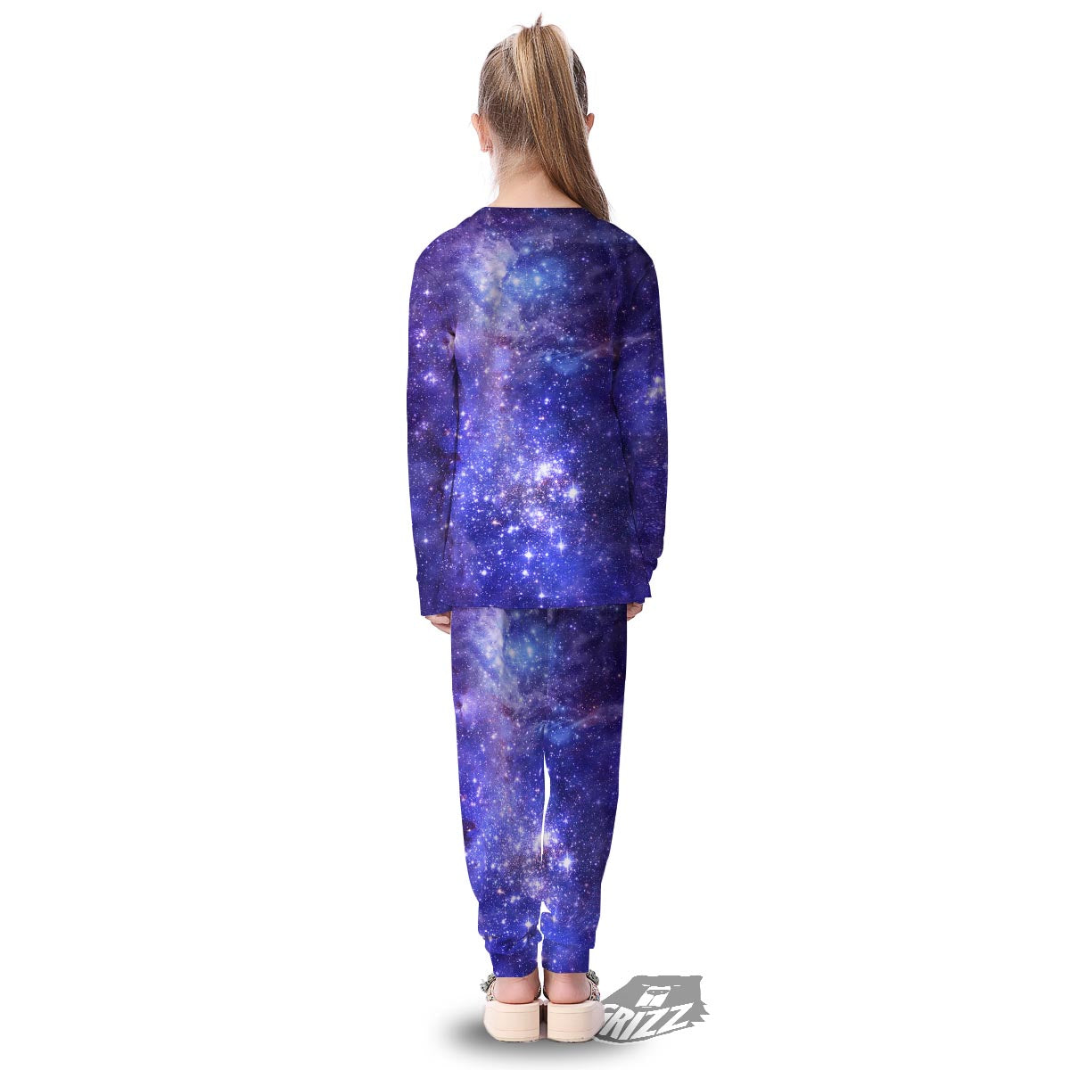 Galaxy Space Starfield Nebula Print Kid's Pajamas-grizzshop