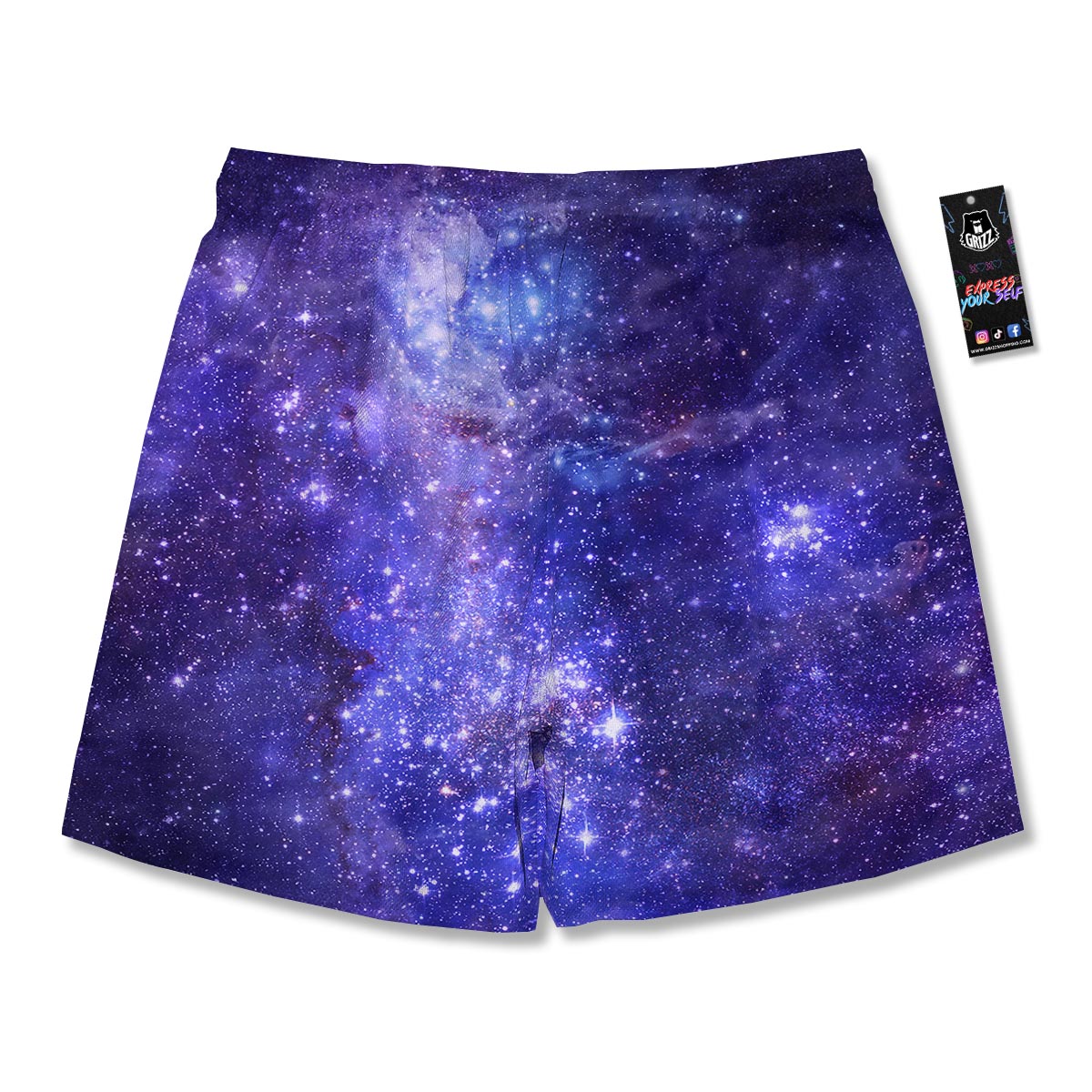 Galaxy Space Starfield Nebula Print Men's Running Shorts-grizzshop
