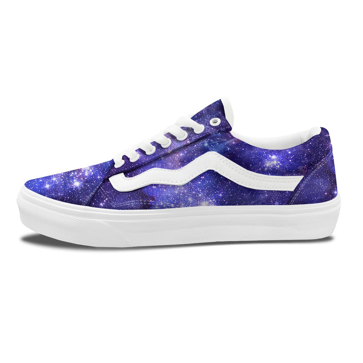 Galaxy Space Starfield Nebula Print Skate Shoes-grizzshop
