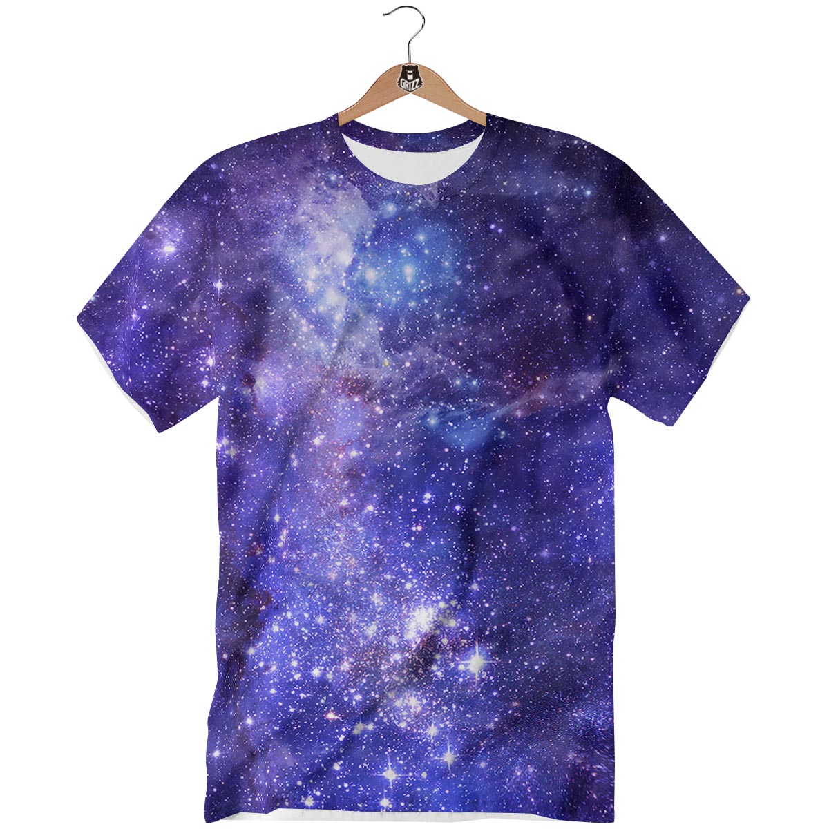 Galaxy Space Starfield Nebula Print T-Shirt-grizzshop