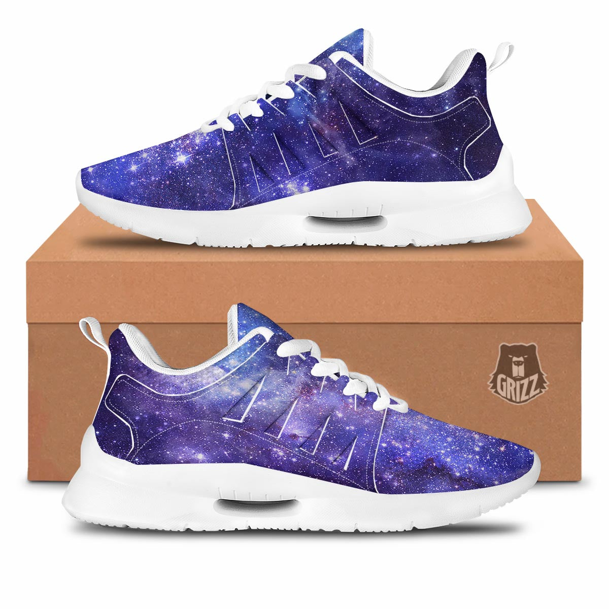 Galaxy Space Starfield Nebula Print Tennis Shoes-grizzshop