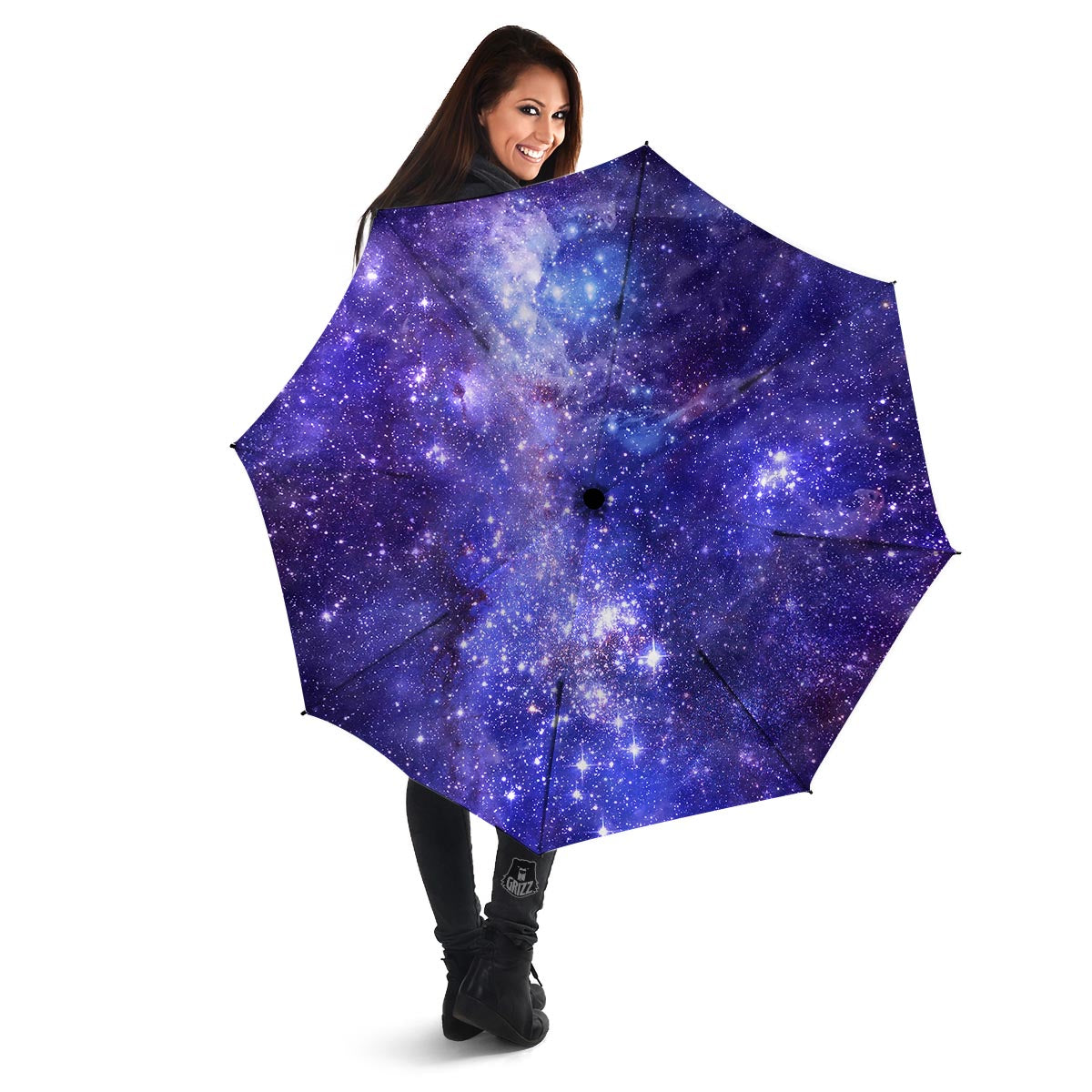 Galaxy Space Starfield Nebula Print Umbrella-grizzshop