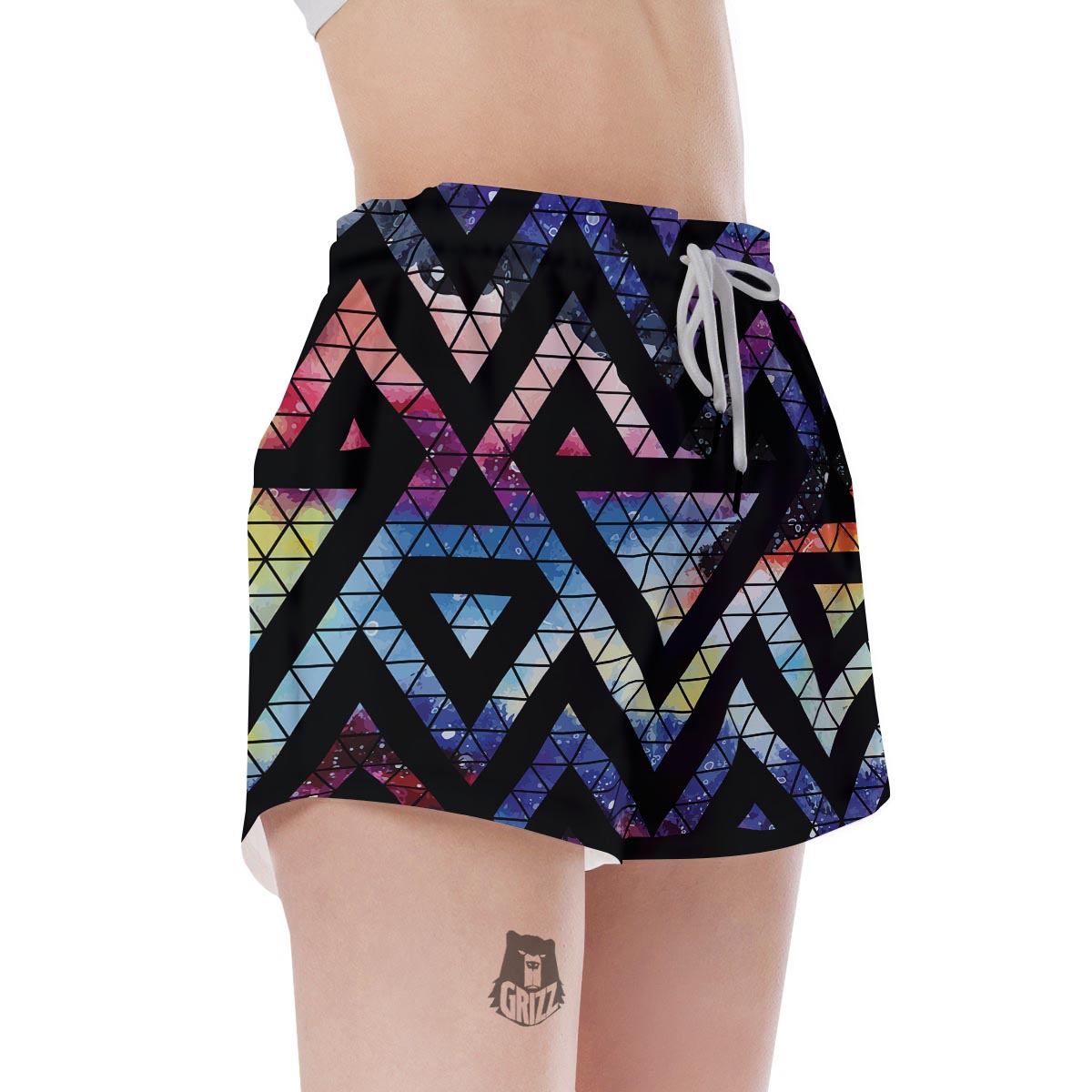Galaxy Space Triangle Women's Shorts-grizzshop