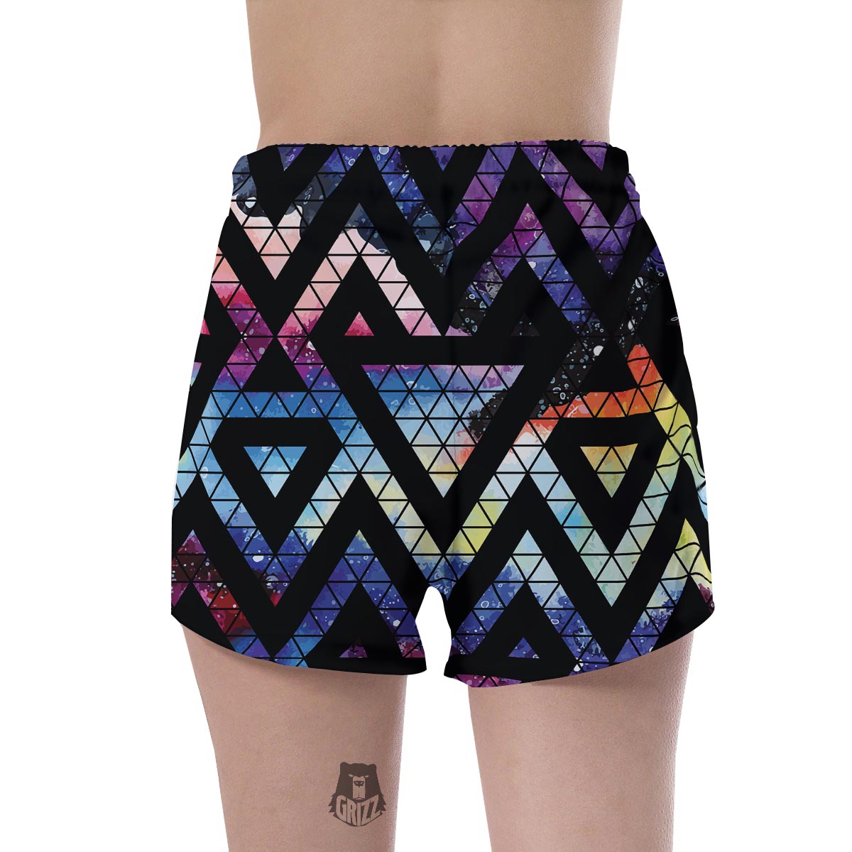 Galaxy Space Triangle Women's Shorts-grizzshop