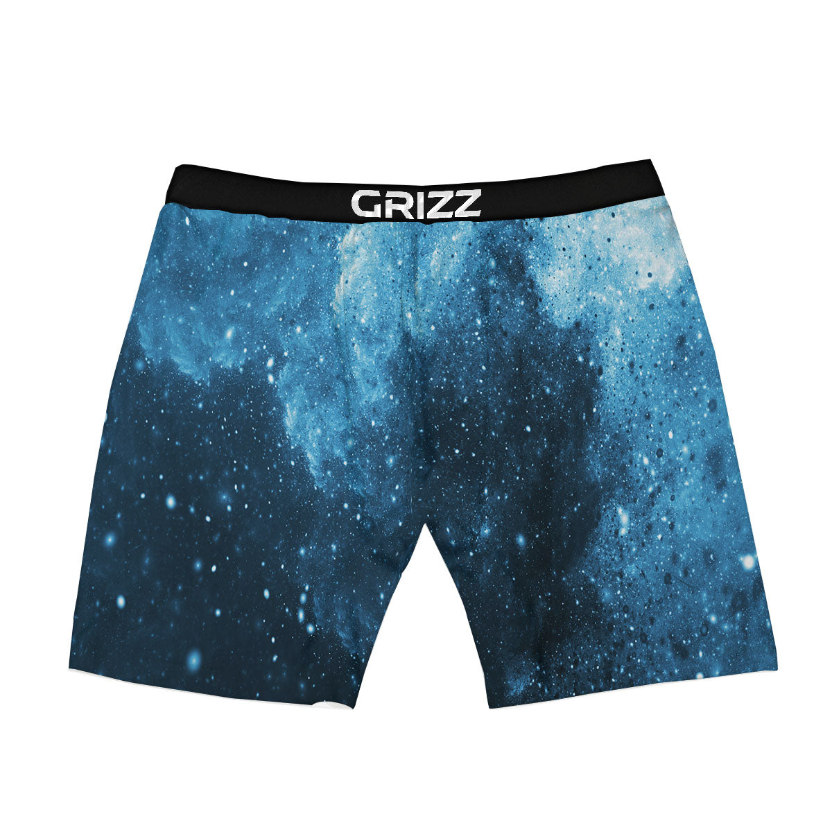 Galaxy Space White Cloud Print Boxer Briefs-grizzshop