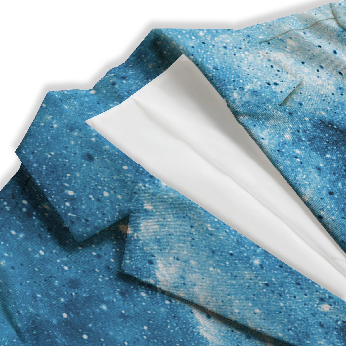 Galaxy Space White Cloud Print Women's Blazer-grizzshop