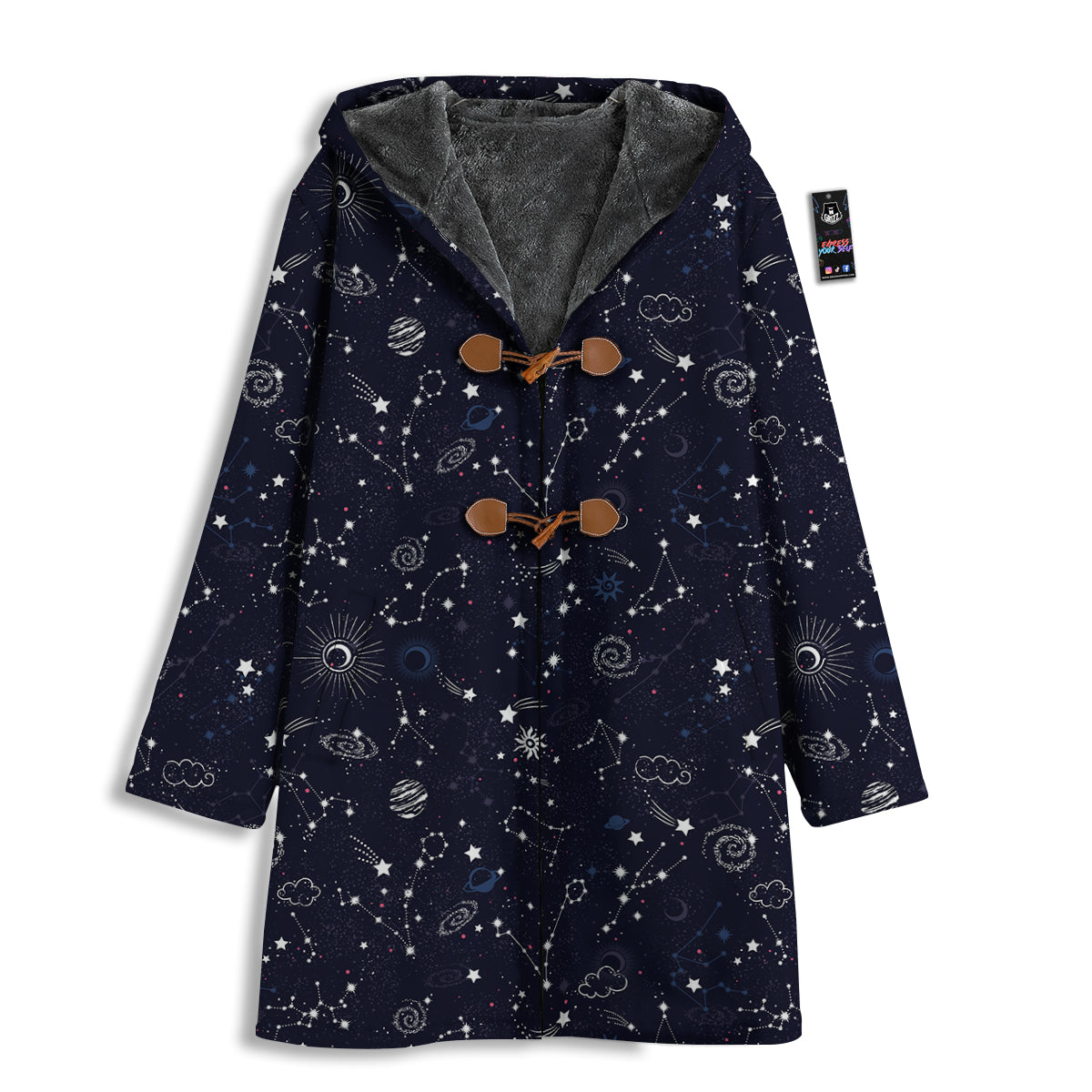 Galaxy Space Zodiac Star Signs Print Men's Windbreaker Jacket-grizzshop