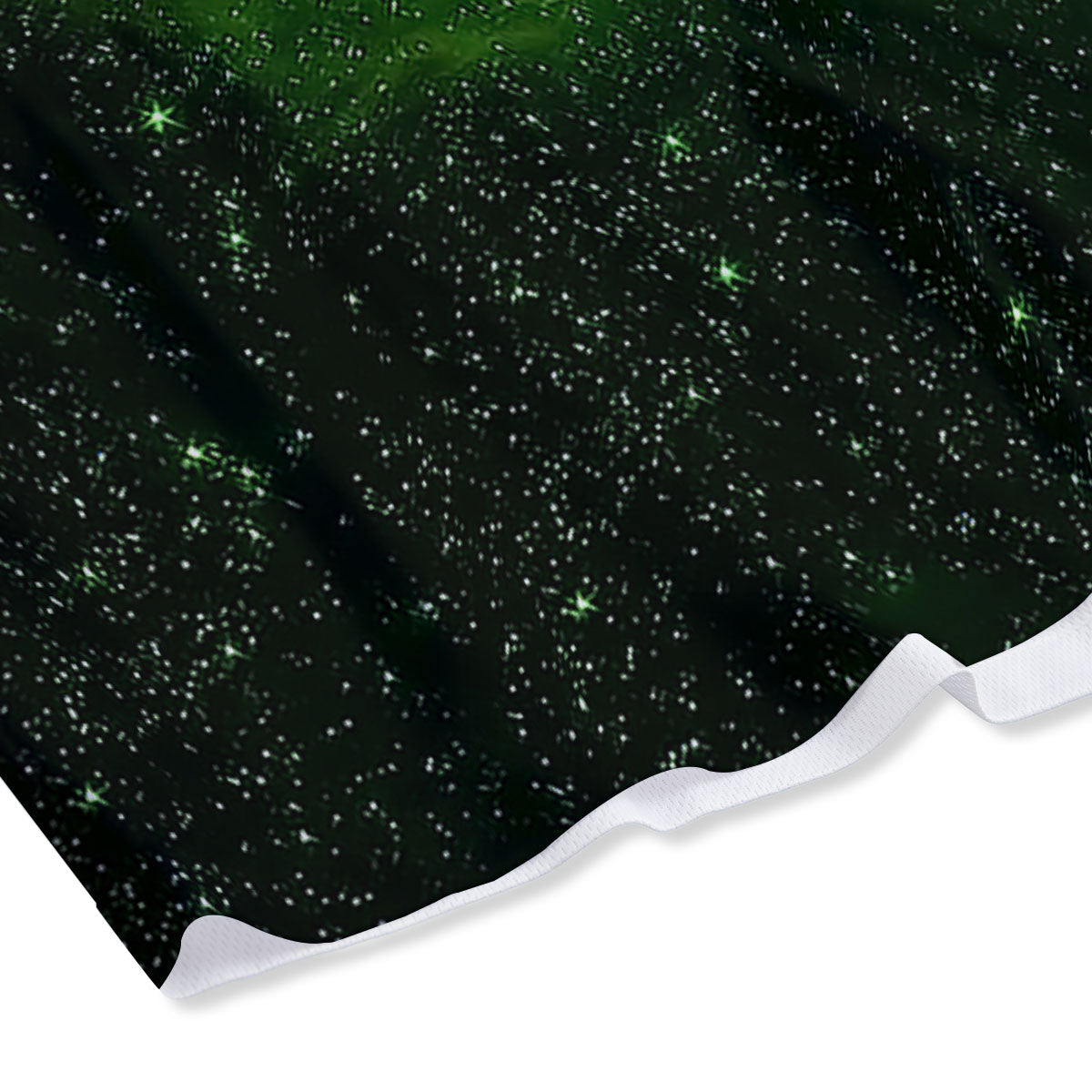 Galaxy Sparkle Green Print Mesh Shorts