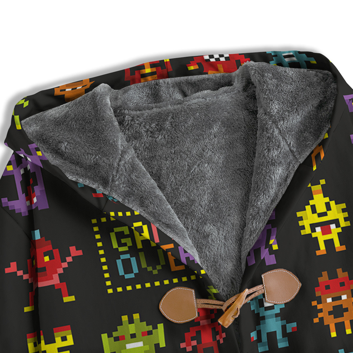 Game Monsters 8-Bit Video Print Pattern Men's Windbreaker Jacket-grizzshop
