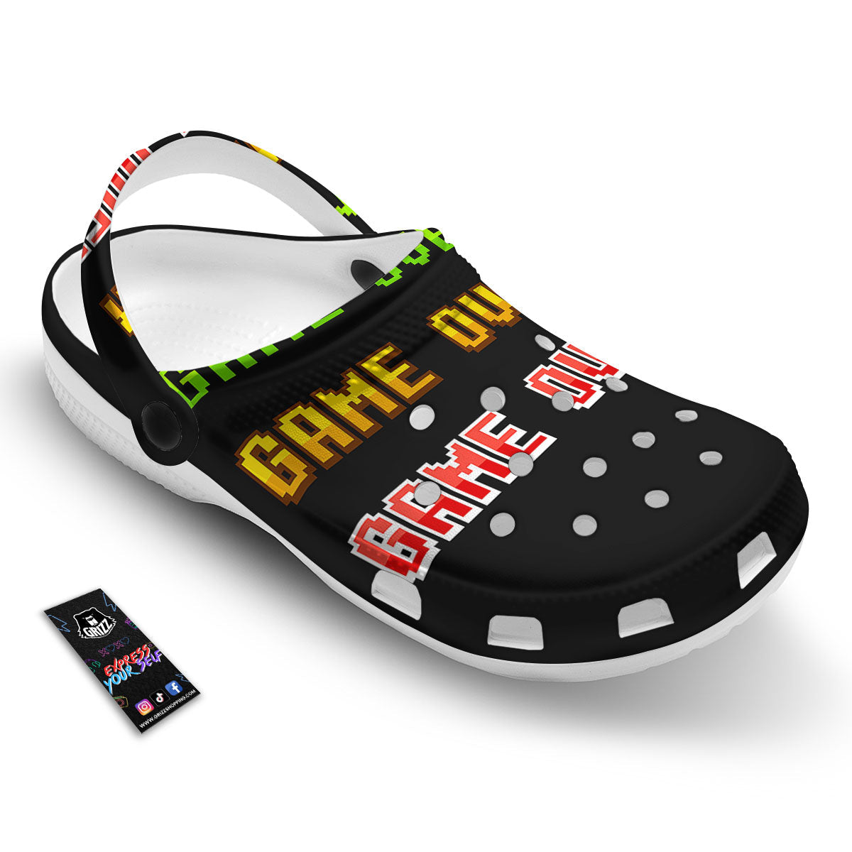 Game Over 8-Bit Print Clog-grizzshop