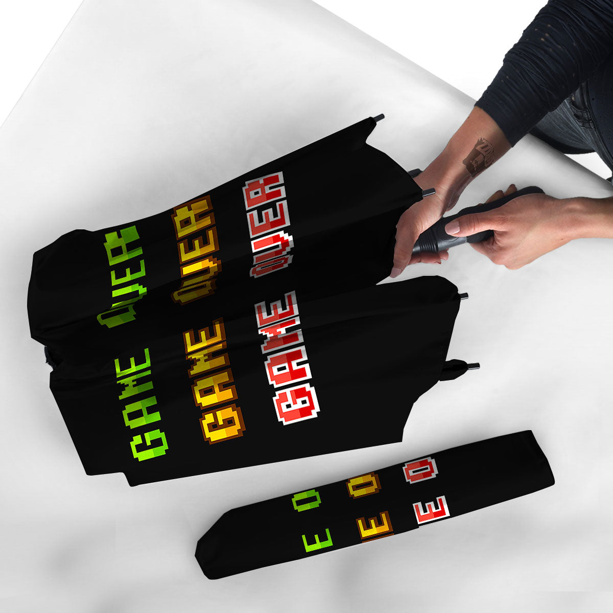 Game Over 8-Bit Print Umbrella-grizzshop