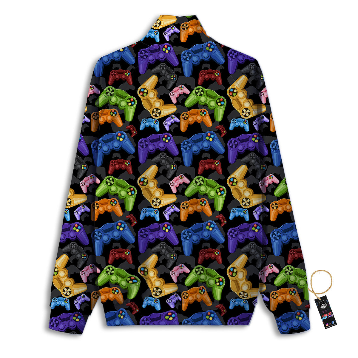 Game Pads Colorful Print Pattern Track Jacket-grizzshop