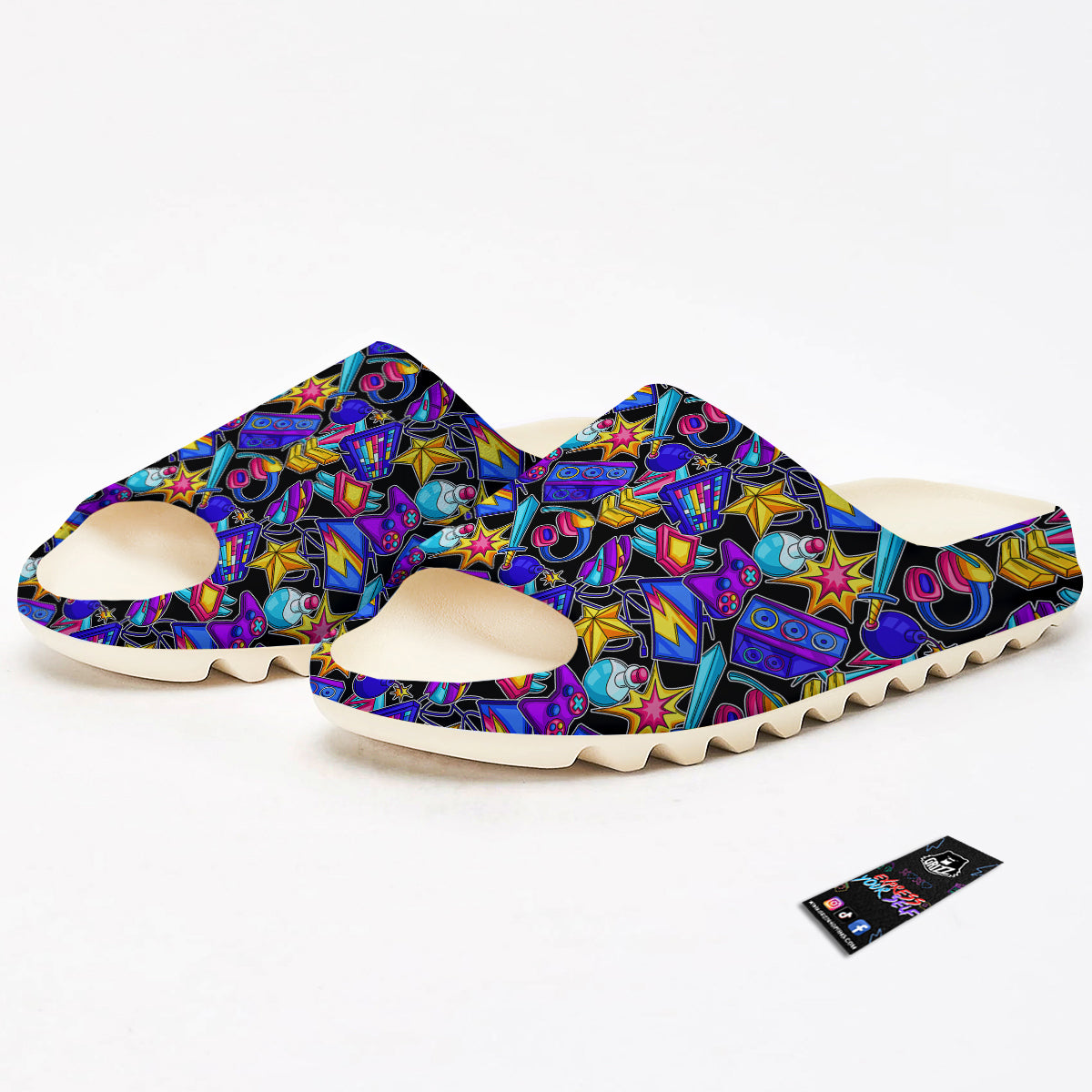 Gaming Items Colorful Print Pattern Sandals-grizzshop
