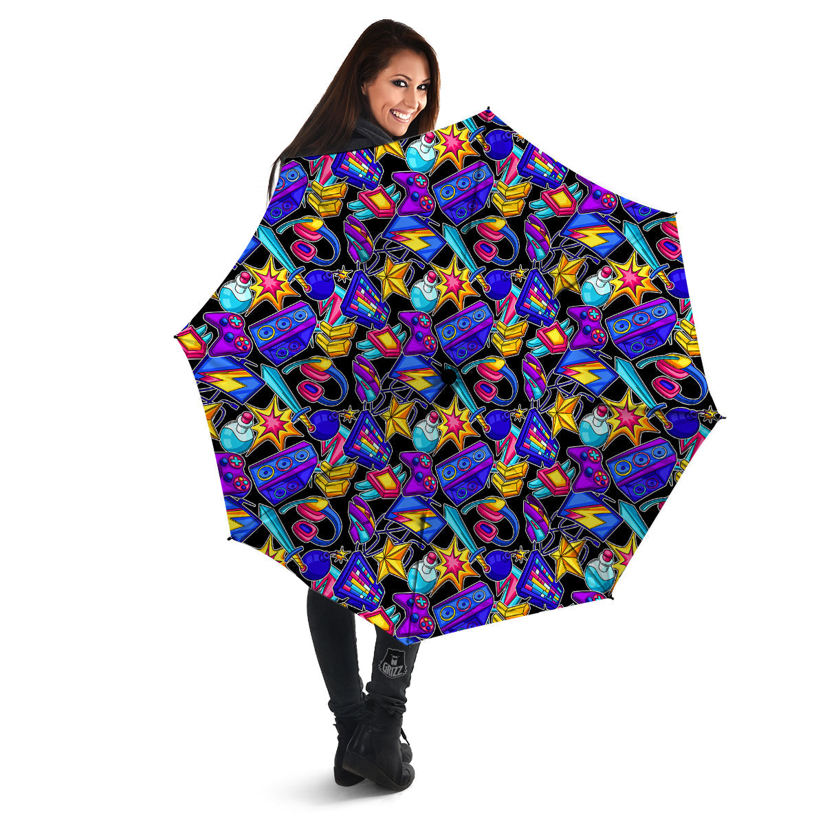 Gaming Items Colorful Print Pattern Umbrella-grizzshop