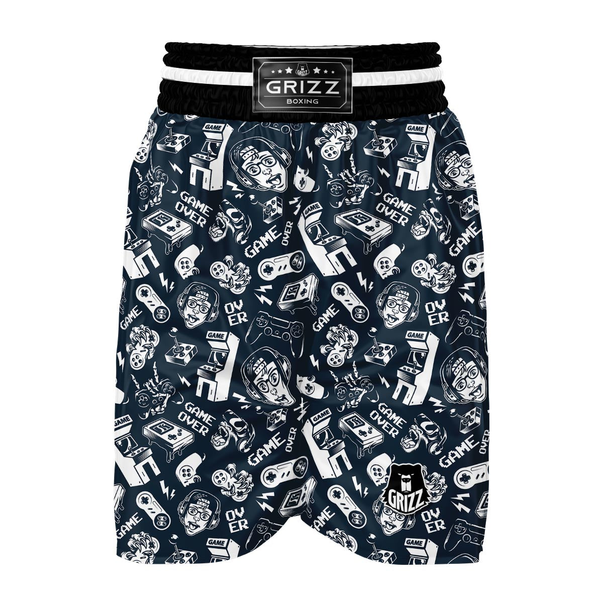 Gaming Pattern Print Boxing Shorts-grizzshop