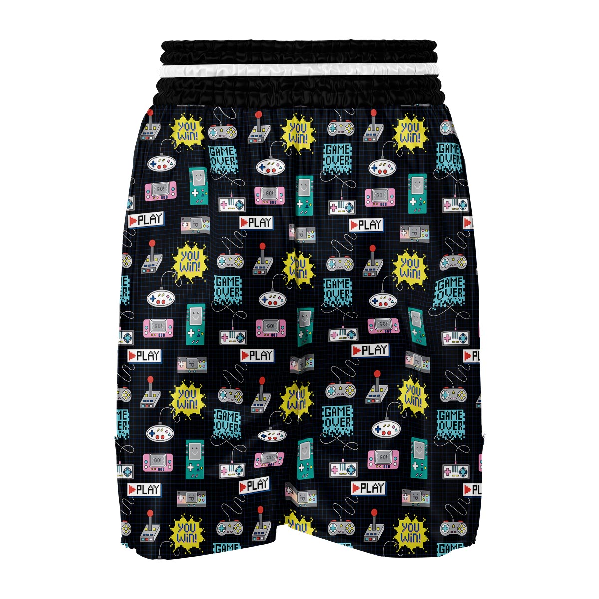 Gaming Print Pattern Boxing Shorts-grizzshop
