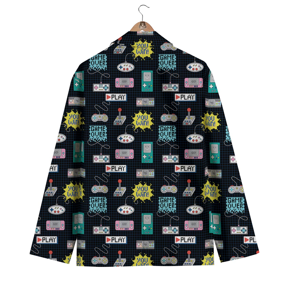 Gaming Print Pattern Men's Blazer-grizzshop