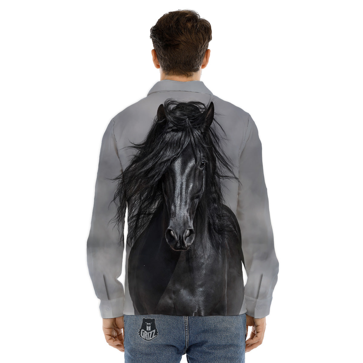 Gang Gun And Money Vintage Print Pattern Men's Dress Shirts-grizzshop