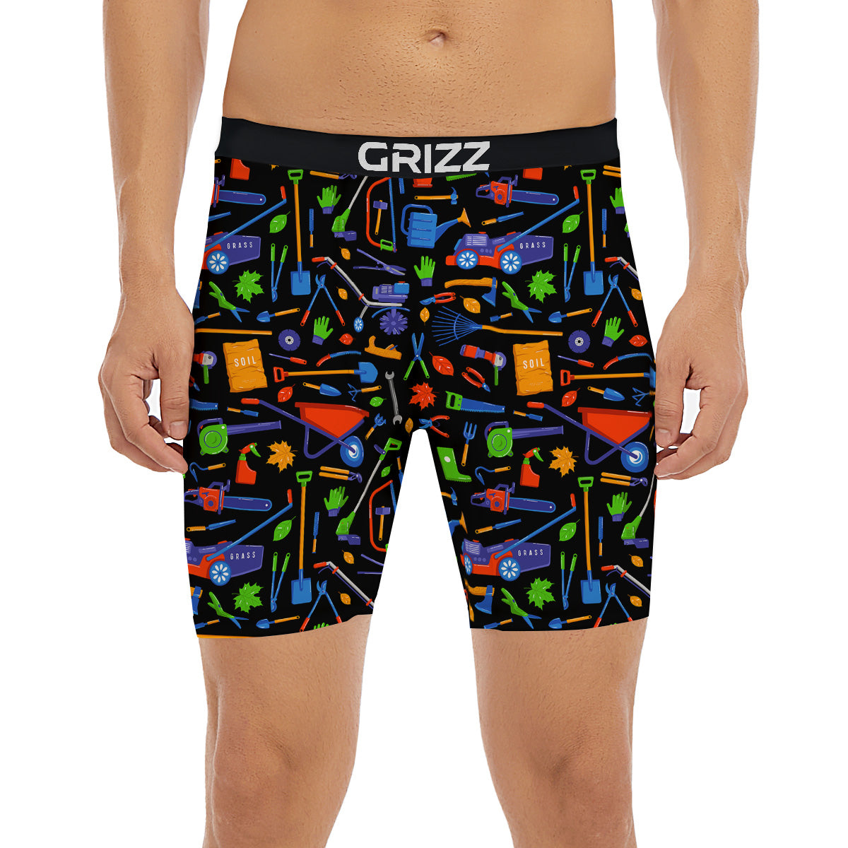 Garden Tools Print Pattern Boxer Briefs-grizzshop