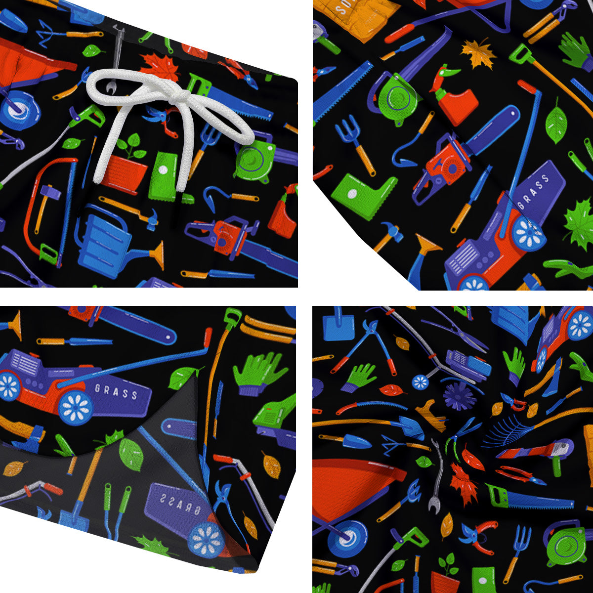 Garden Tools Print Pattern Men's Running Shorts-grizzshop