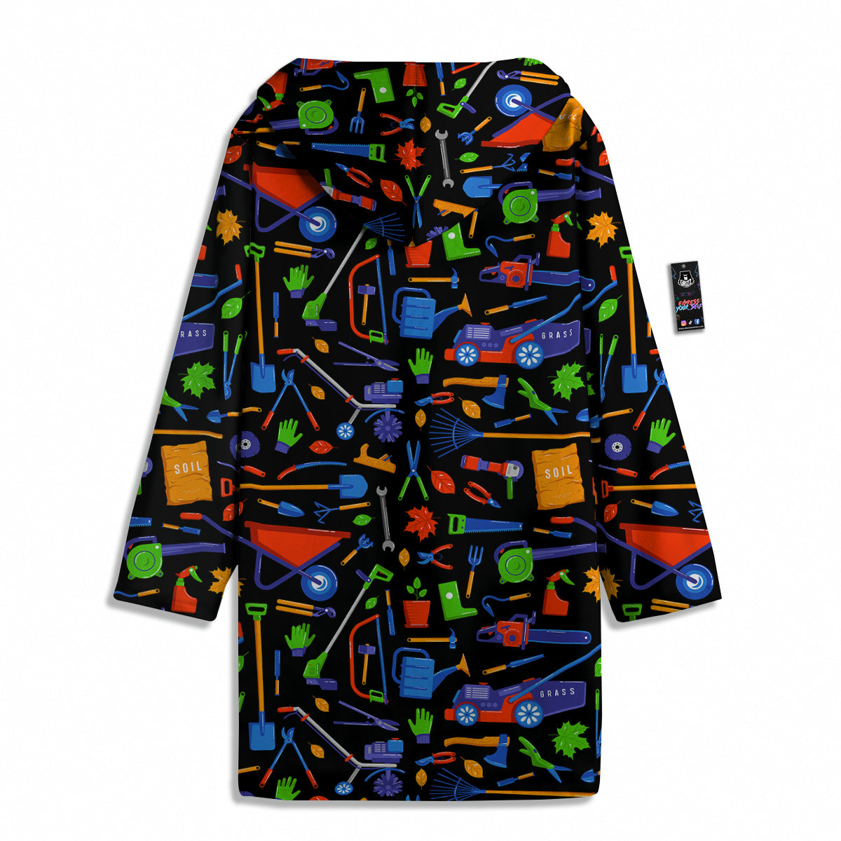 Garden Tools Print Pattern Men's Windbreaker Jacket-grizzshop