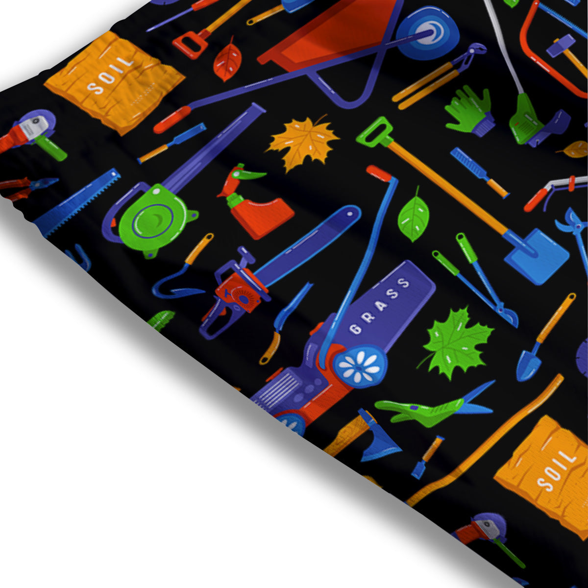 Garden Tools Print Pattern Mesh Shorts-grizzshop