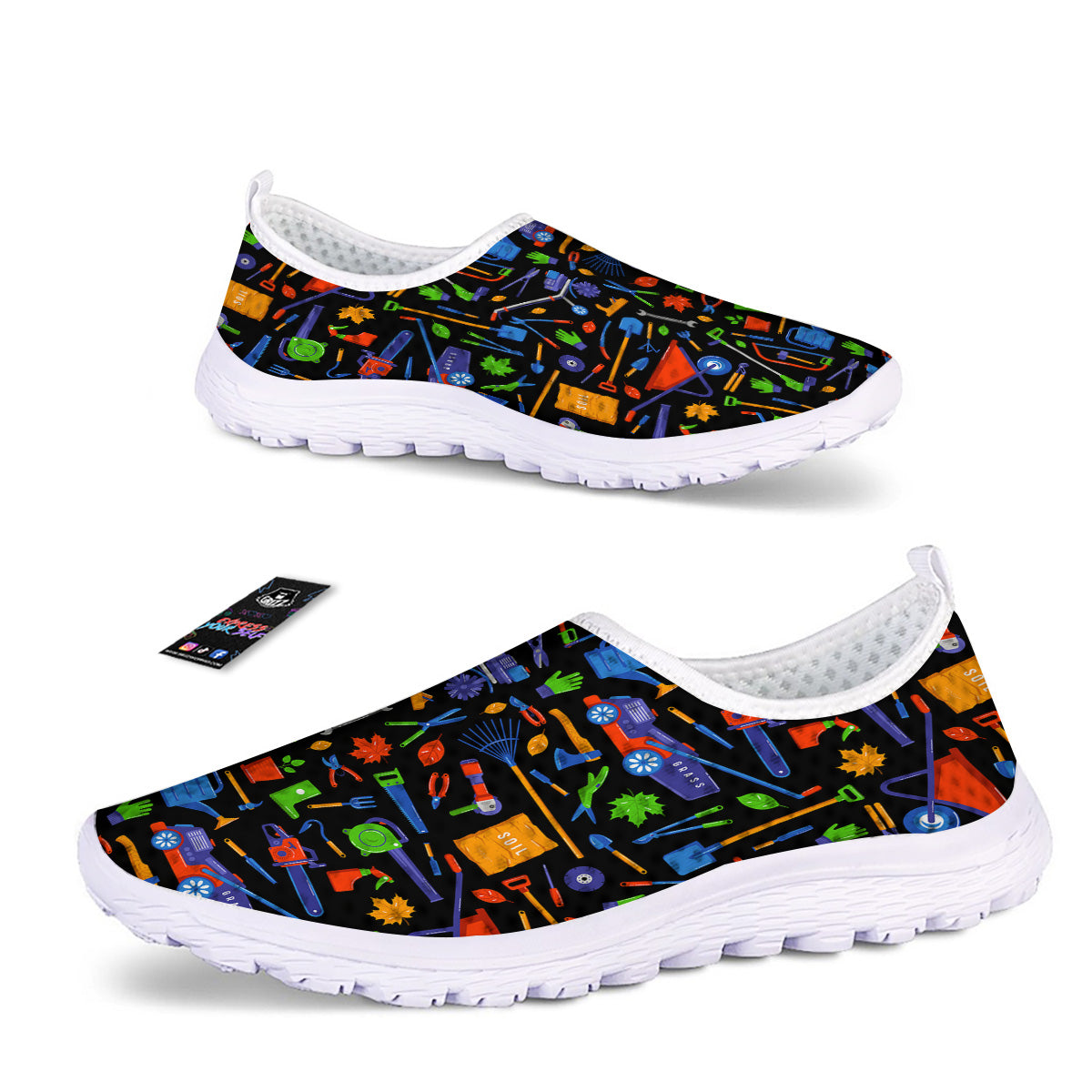 Garden Tools Print Pattern Nurse Shoes-grizzshop