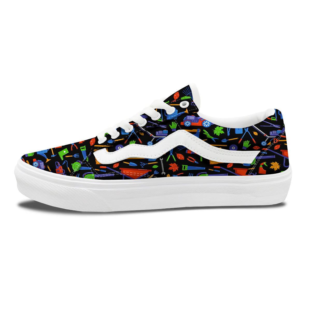 Garden Tools Print Pattern Skate Shoes-grizzshop