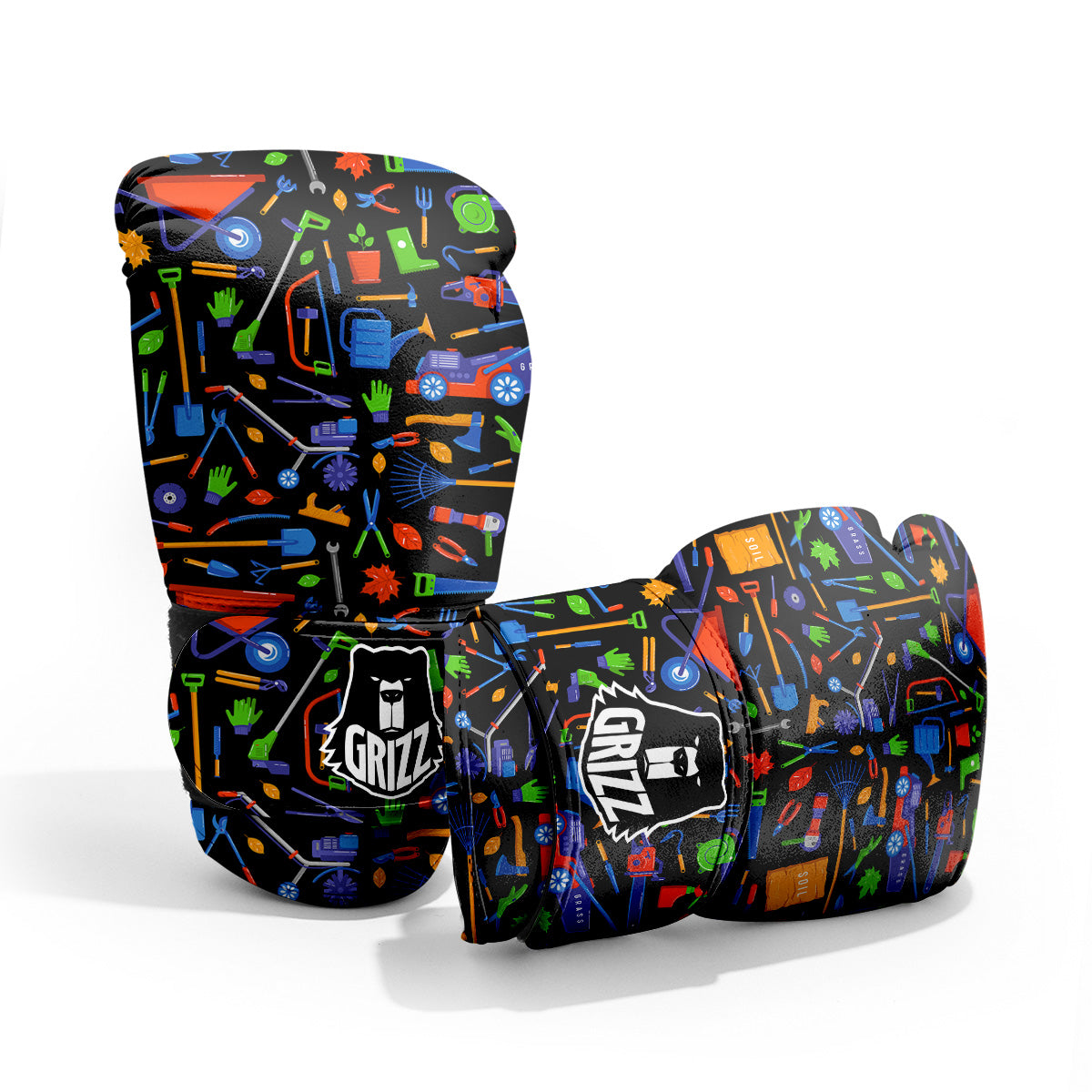 Garden Tools Print Pattern Sparring Gloves-grizzshop