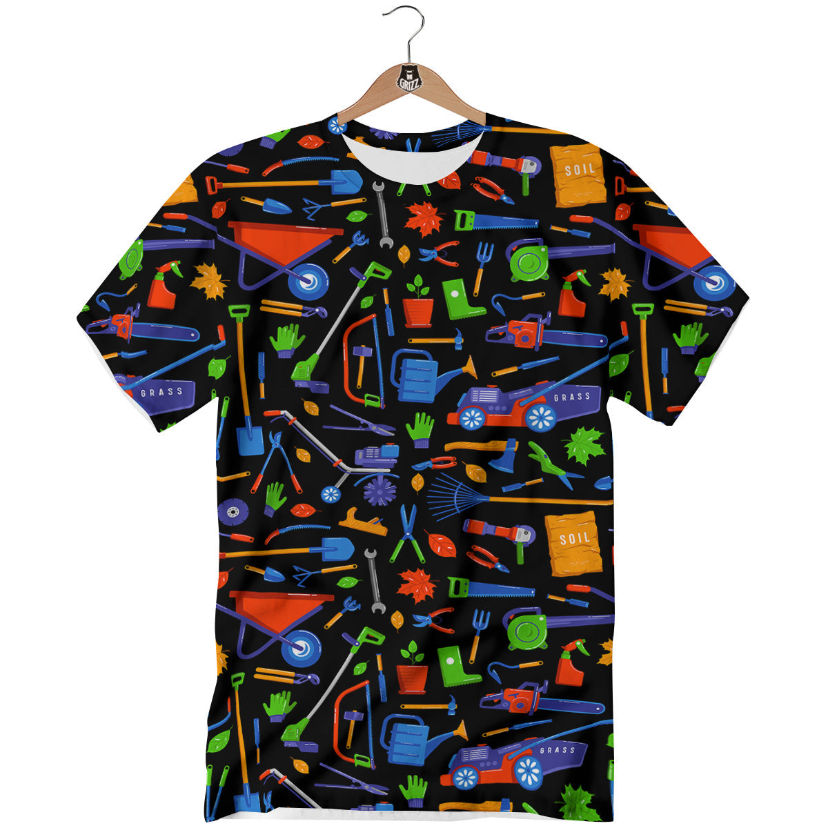 Garden Tools Print Pattern T-Shirt-grizzshop