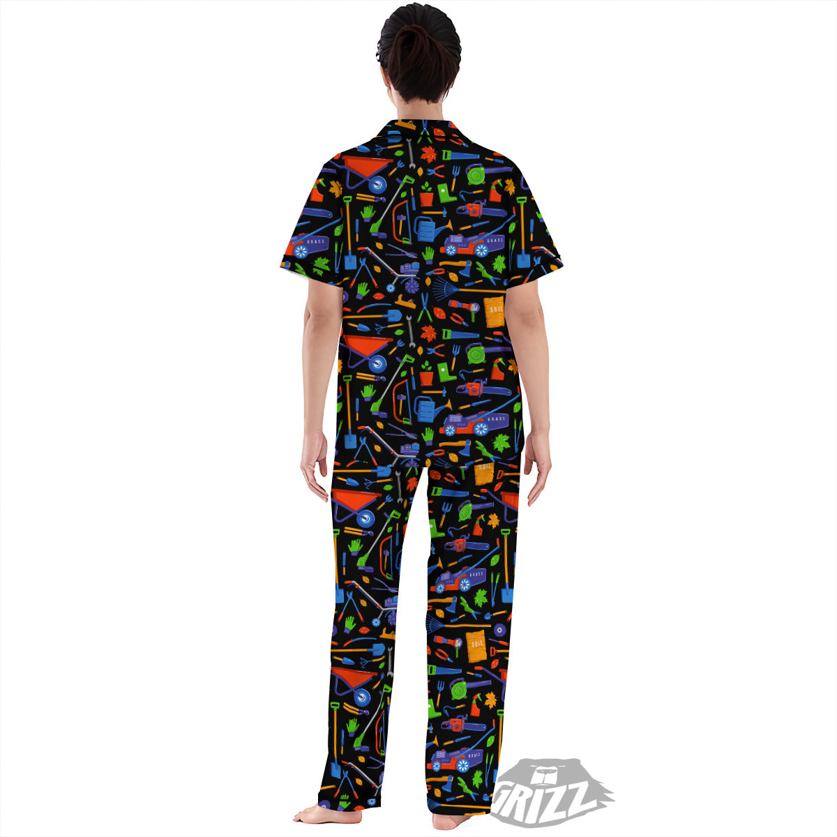 Garden Tools Print Pattern Women's Pajamas Set-grizzshop