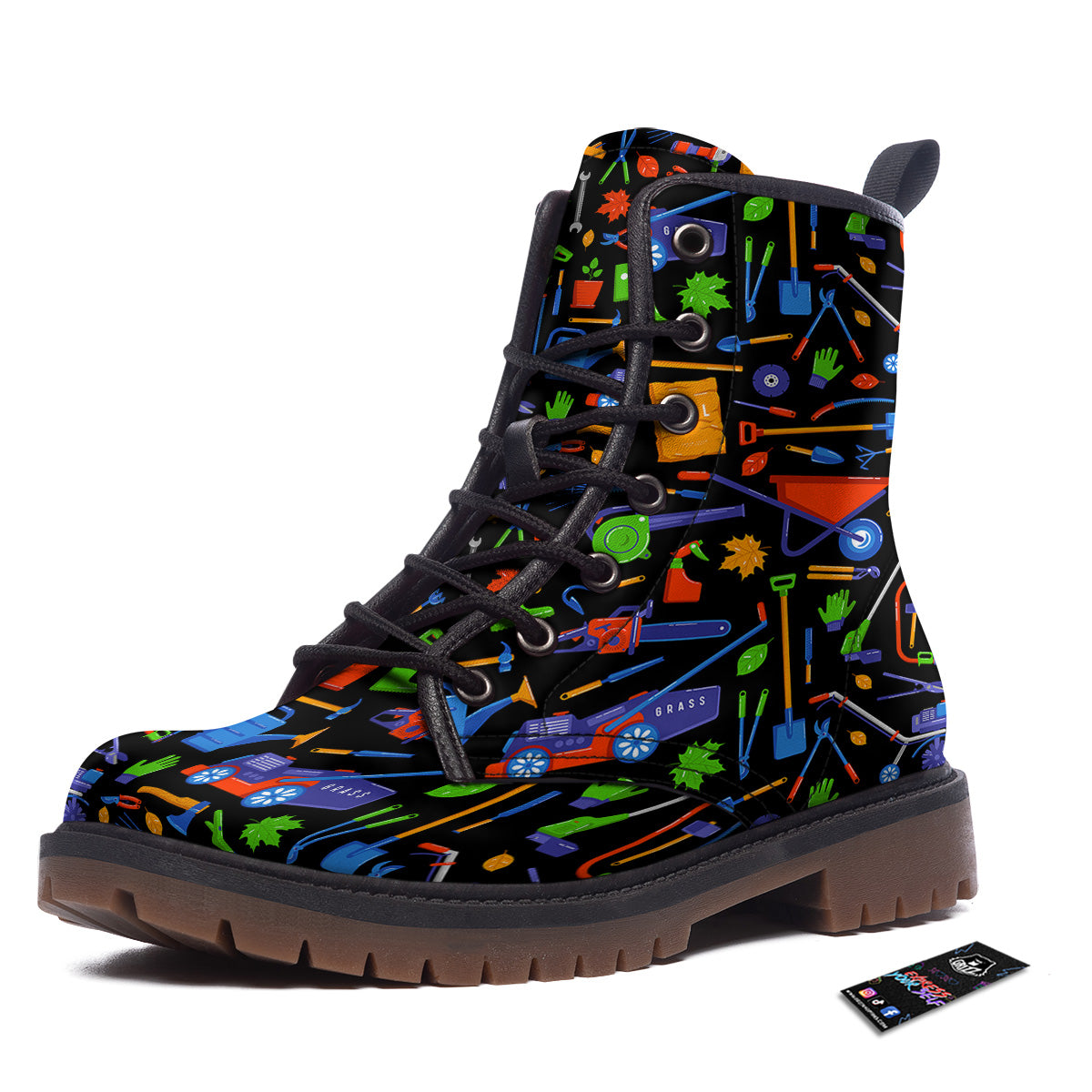 Garden Tools Print Pattern Work Boots-grizzshop
