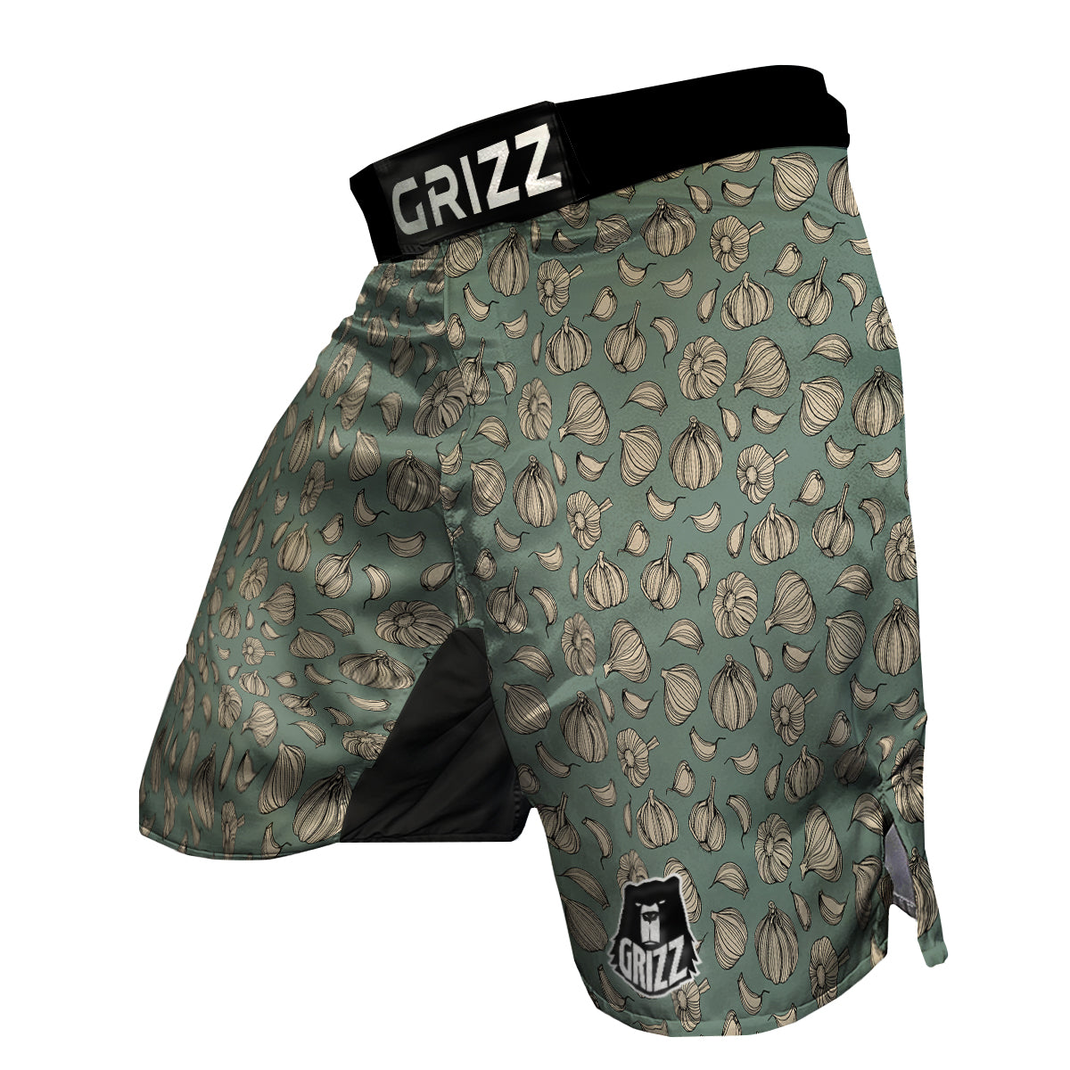 Garlic Vintage Print Pattern MMA Shorts-grizzshop