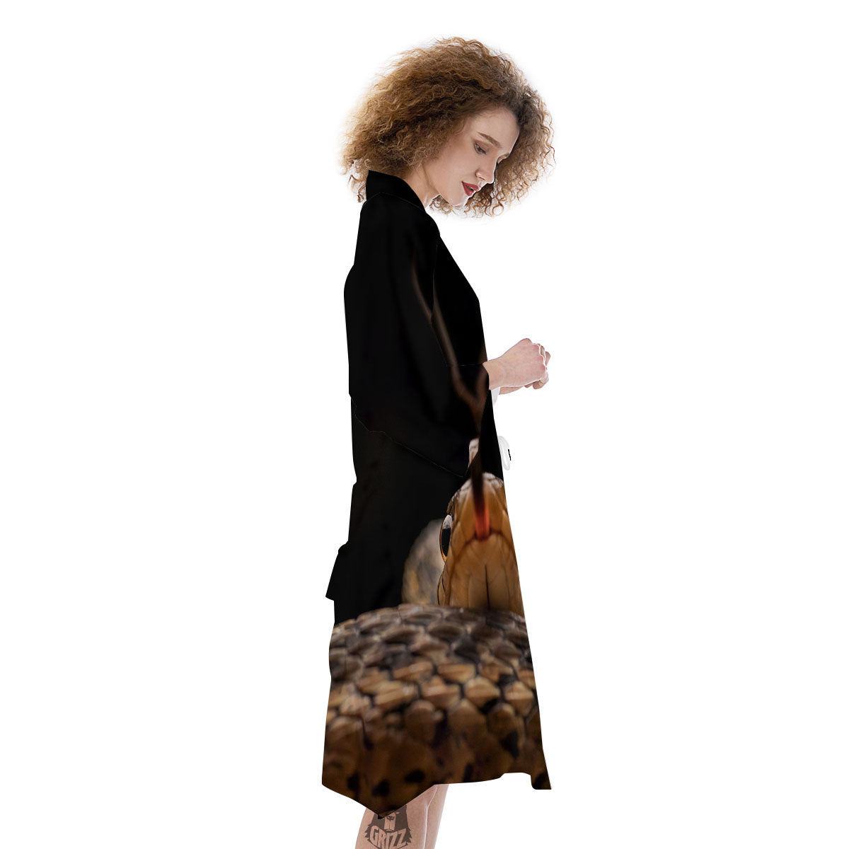 Garter Snake Print Kimono-grizzshop