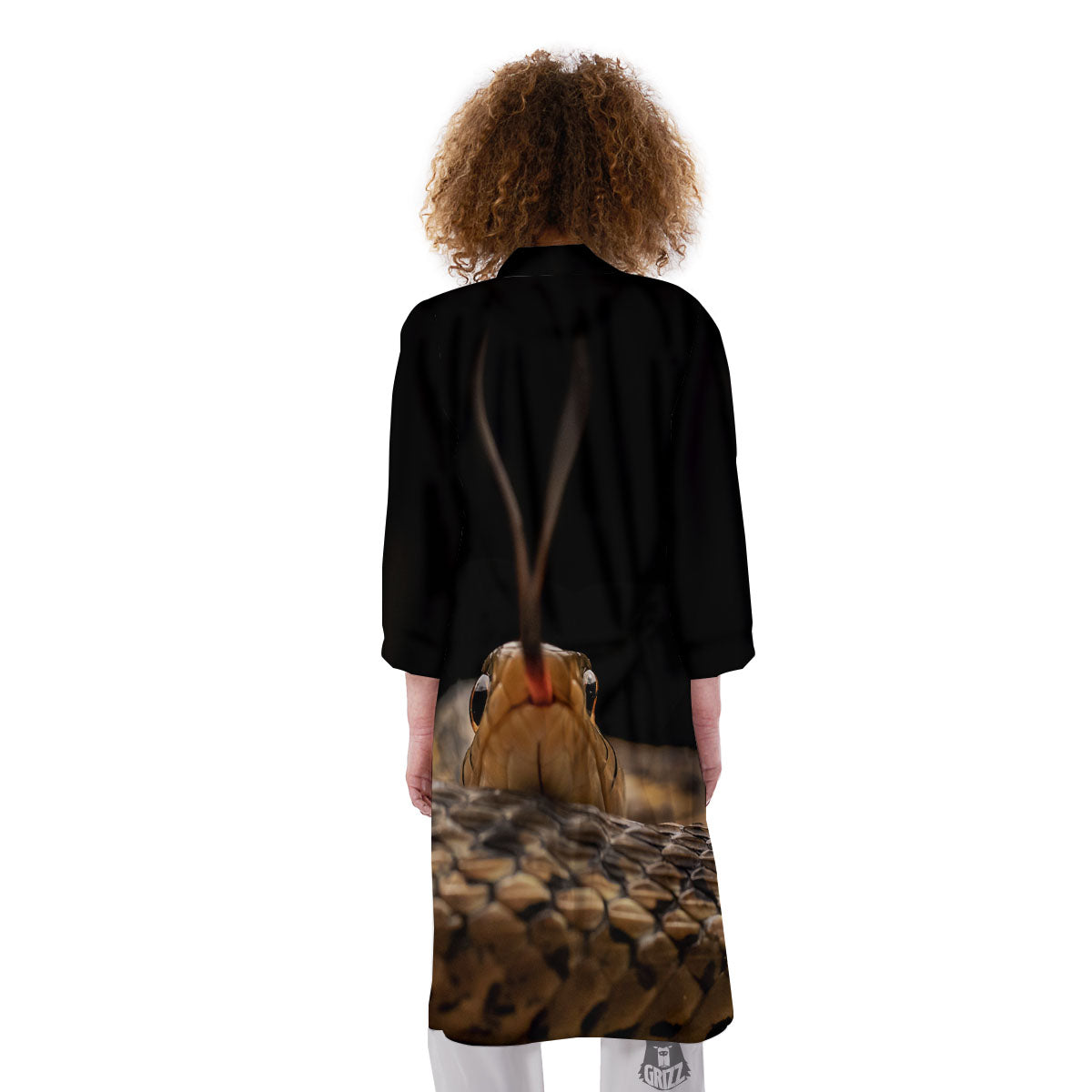 Garter Snake Print Kimono-grizzshop