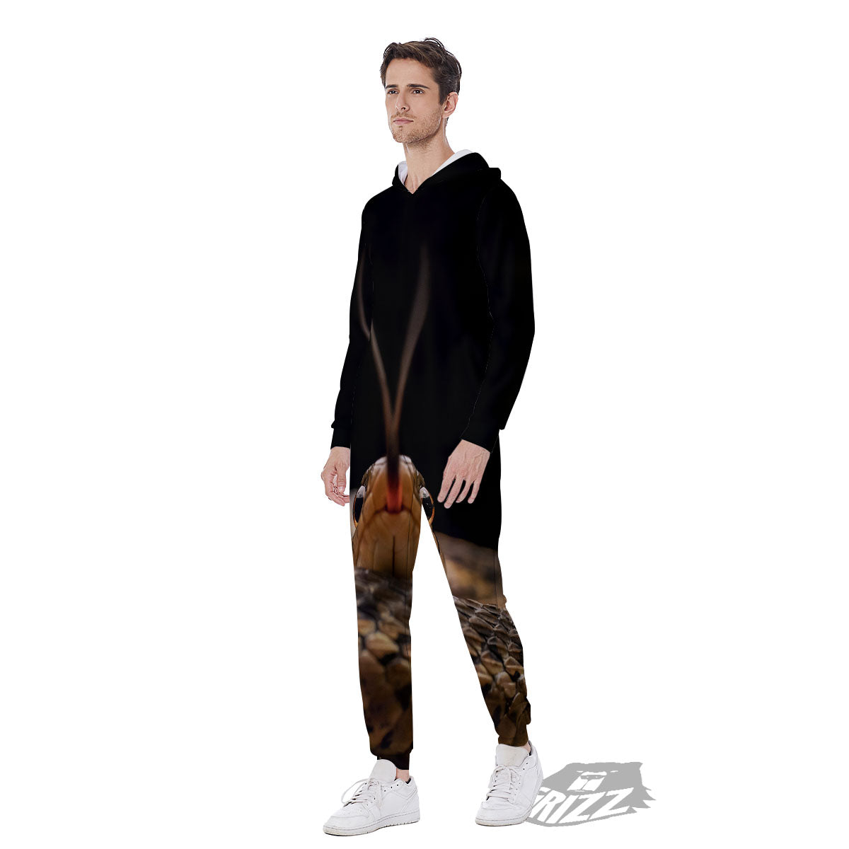 Garter Snake Print Men's Jumpsuit-grizzshop