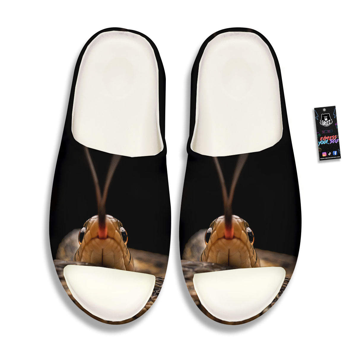 Garter Snake Print Sandals-grizzshop