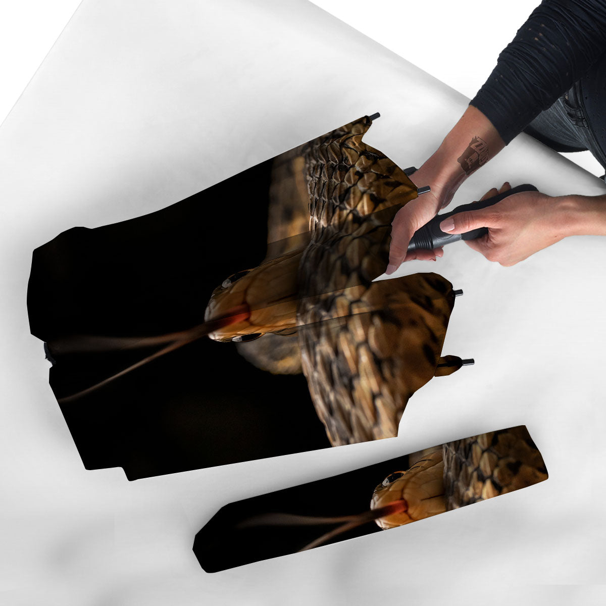 Garter Snake Print Umbrella-grizzshop