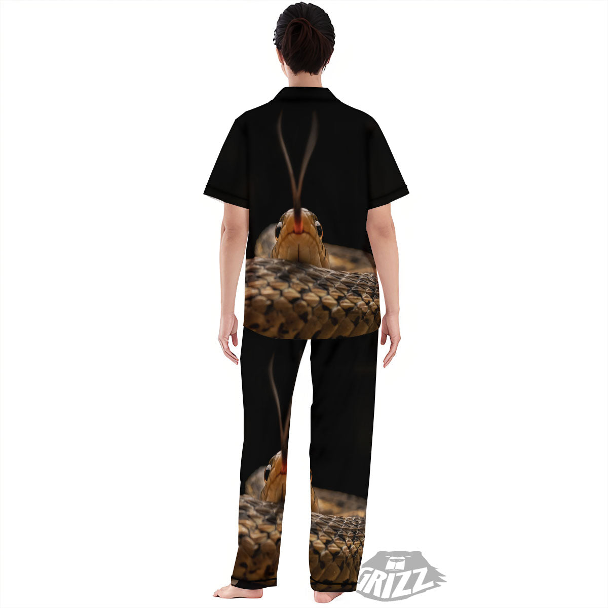 Garter Snake Print Women's Pajamas Set-grizzshop