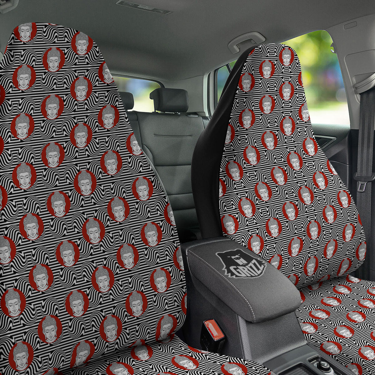 Gautama Buddha Print Pattern Car Seat Covers-grizzshop